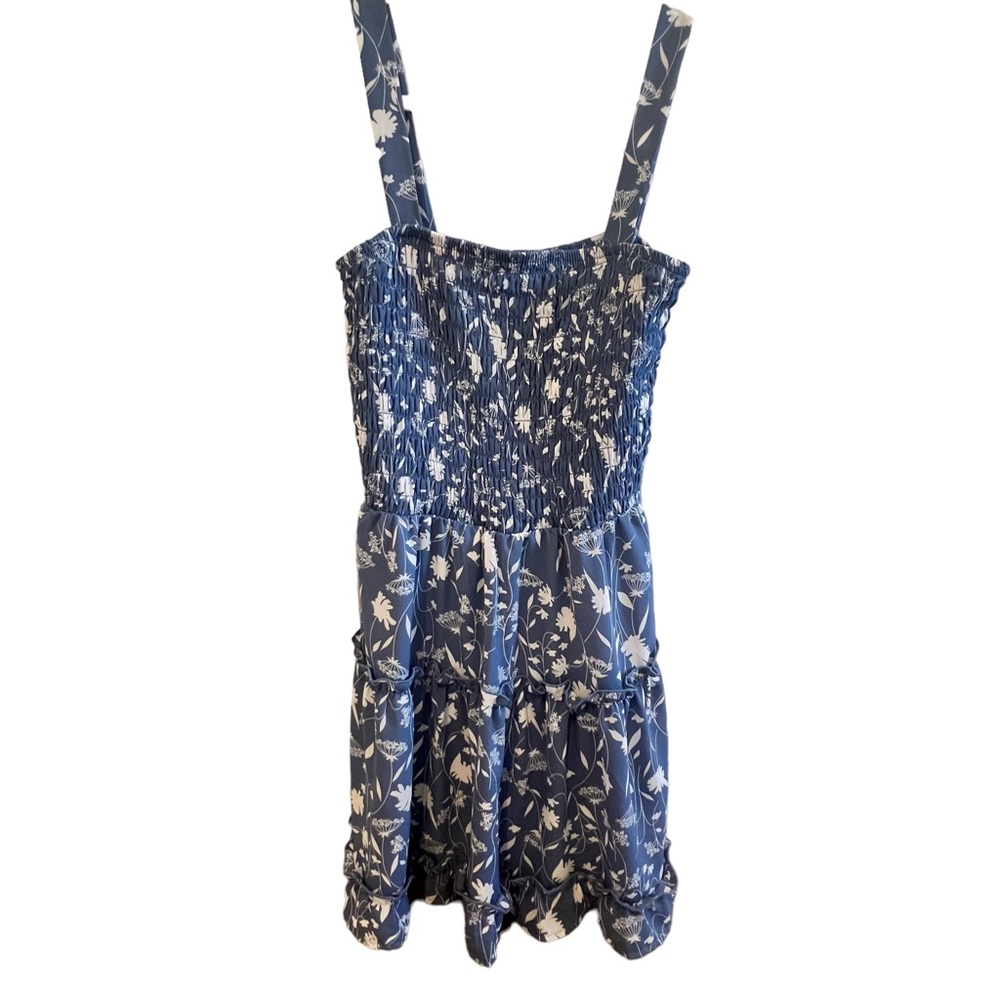 Jessica Simpson Sundress Blue and White Floral- Small